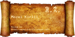 Mezei Kirill névjegykártya